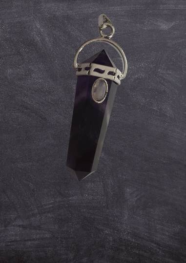 Amethyst and Moonstone Point Pendant